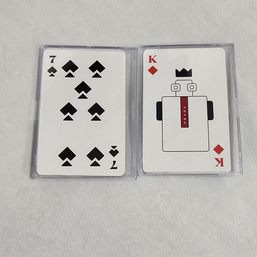 BRAND NEW PRADA Collectors designer playing cards x2